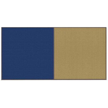 United Visual Products Enclosed Corkboard, 1 Door, 72"x36", 4" Fra, UV3411-BLACK-RUBBER UV3411-BLACK-RUBBER
